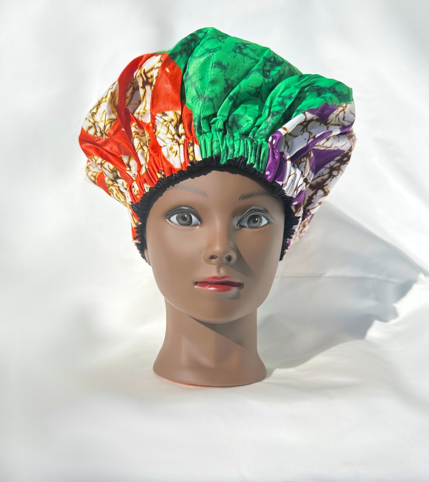 BONNET RÉVERSIBLE EN SATIN & WAX - Modèle N°1