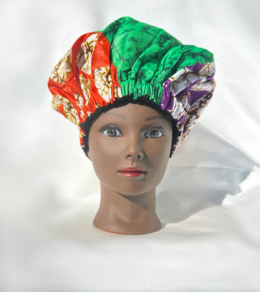 BONNET RÉVERSIBLE EN SATIN & WAX - Modèle N°1
