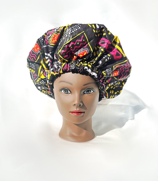 BONNET RÉVERSIBLE EN SATIN & WAX - Modèle N°4